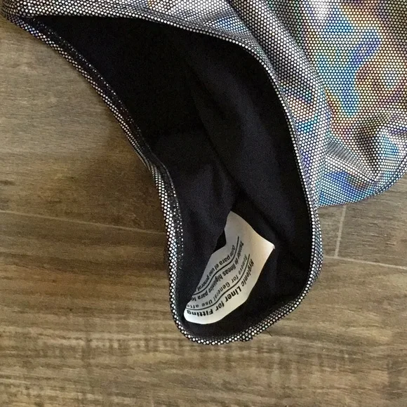 NWT Silver Holographic One-Piece Swimsuit - Picture 8 of 8